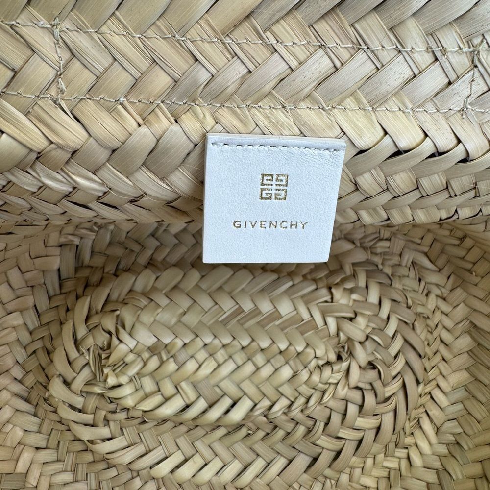 Givenchy Raffia Straw Beige White Women Bucket Summer Bag - Picture 9 of 12